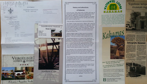 Lot of 7 Kakemas Items (Brochures, etc.)