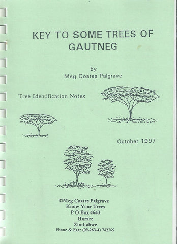 Key to Some Trees of Gauteng | Meg Coates Palgrave