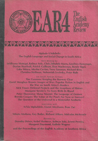EAR4: The English Academy Review (Vol. 4, January 1987)