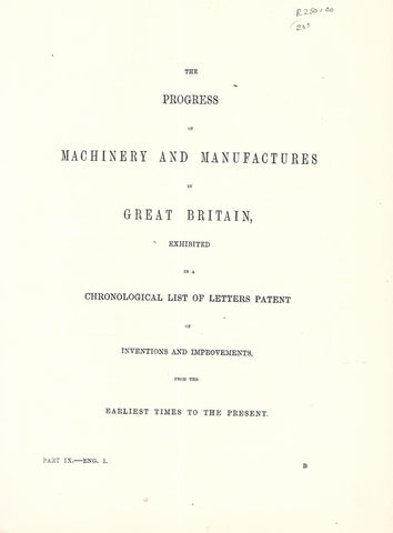 The Progress of Machinery and Manufactures in Great Britain