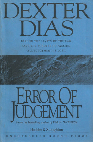 Error of Judgement (Proof Copy) | Dexter Dias