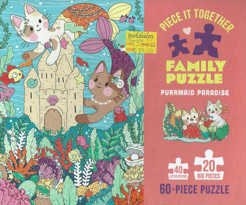 Purrmaid Paradise: 60-Piece Family Puzzle