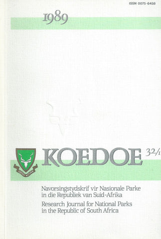 Koedoe (Vol. 32, No. 1, 1989)