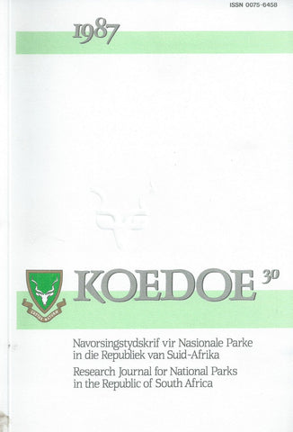 Koedoe (Vol. 30, 1987)