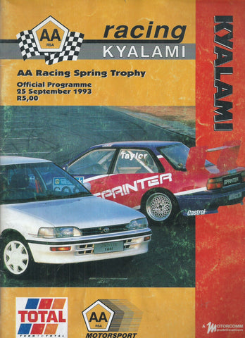 Racing Kyalami: AA Racing Spring Trophy (Official Programme, 1993)