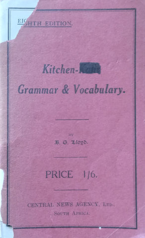 Kitchen-Kafir Grammar & Vocabulary