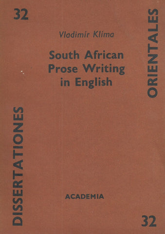 South African Prose Writing in English | Vladimir Klima