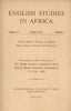 English Studies in Africa (Vol. 13, No. 1, March 1970)
