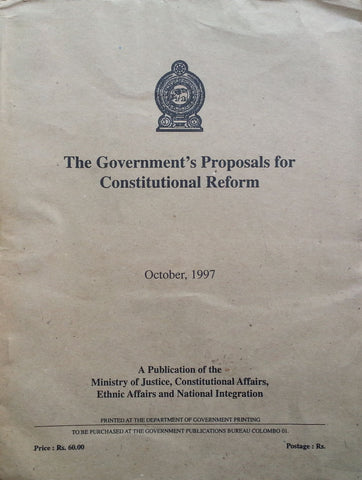The Government's Proposals for Constitutional Reform, October 1997 (Sri Lanka)