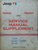 Jeep Gladiator Wagoneer, J-Series Service Manual Supplement