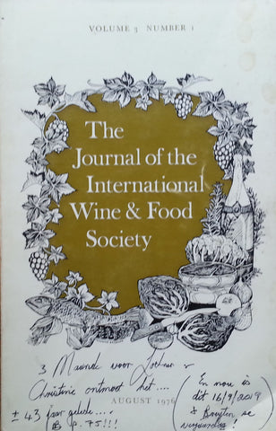 The Journal of the International Wine & Food Society (Vol. 3, No. 1)