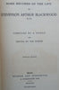 Some Records of the Life of Stevenson Arthur Blackwood (Published 1897, with Letter)