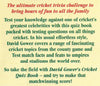 Cricket Quiz Book: Over 1000 Questions to Test Your Cricket Knowledge | David Gower