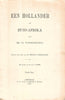 Een Hollander on Zuid-Afrika (Published 1900) | M. G. Vissering