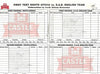 First Test, South Africa vs. S.A.B. English Team, 1982 (Scorecard)