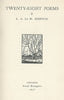 Tenty-Eight Poems | A. A. Le M. Simpson
