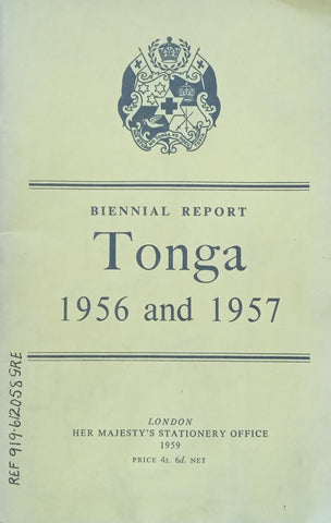 Tonga, 1956 and 1957 (Biennial Report)