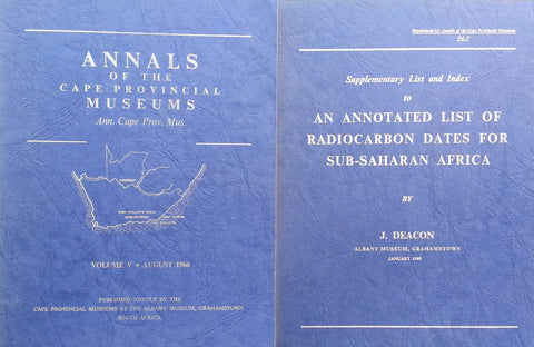 Annals of the Cape Provincial Museums, with Supplement (Vol. 5, August 1966)