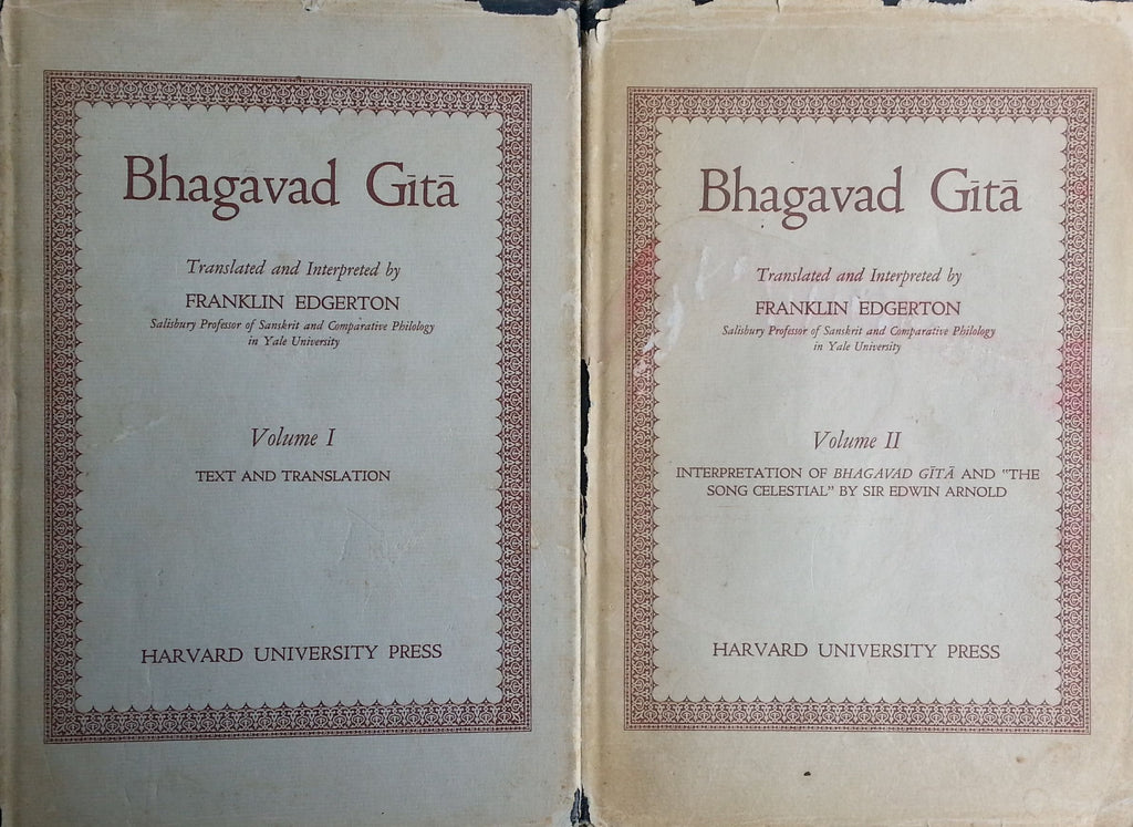 Bhagavad Gita (2 Vols.) | Franklin Edgerton (Translator)