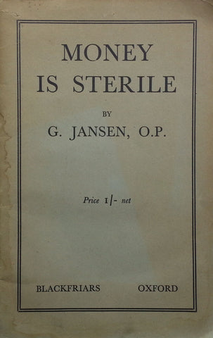 Money is Sterile | G. Jansen