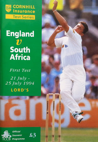 England V South Africa (First Test, Lord's 1994, Match Brochure)