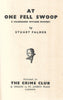 At One Fell Swoop: A Hildegarde Withers Mystery (First Edition, 1951) | Stuart Palmer