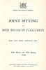 Joint Sitting of Both Houses of Parliament: Precious Stones Bill & Iron Steel Industry Bill (1927-1928)