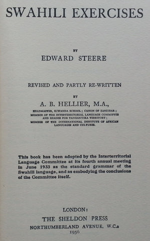 Swahili Exercises | Edward Steere