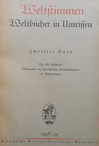 Weltstimmen: Weltbucher in Umrissen (German, Vol. 12)