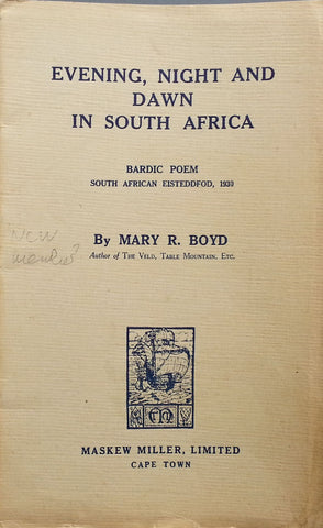 Evening, Night and Dawn in South Africa | Mary R. Boyd