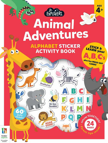 Animal Adventures Alphabet Sticker Activity Book