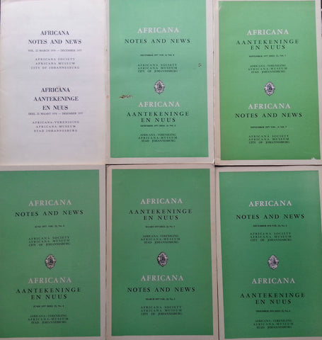Africana Notes and News (Vol. 22, Nos. 1-8 + Index, Complete, 1976-1977)