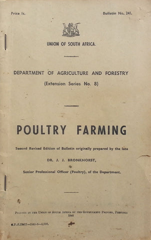 Poultry Farming | Dr. J. J. Bronkhorst
