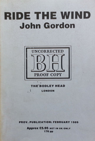 Ride the Wind (Proof Copy) | John Gordon