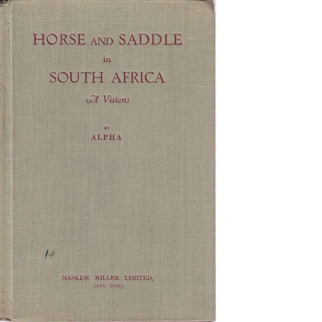 Bookdealers:Horse and Saddle in South Africa | Alpha
