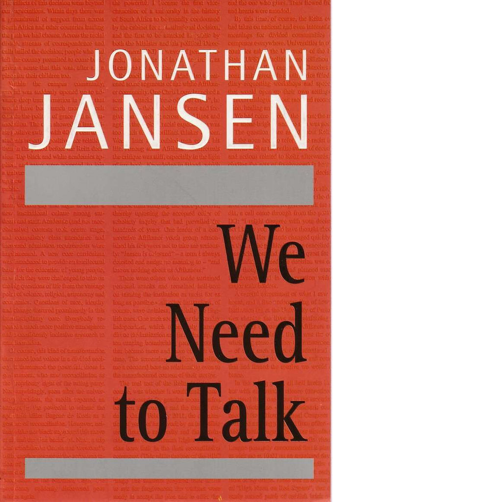 Bookdealers:We Need to Talk (Signed) | Jonathan Jansen