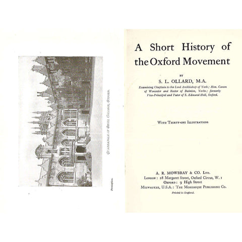 A Short History of the Oxford Movement | S. L. Ollard