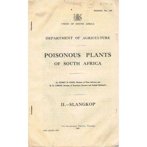 Poisonous Plants of South Africa | Sydney M. Stent