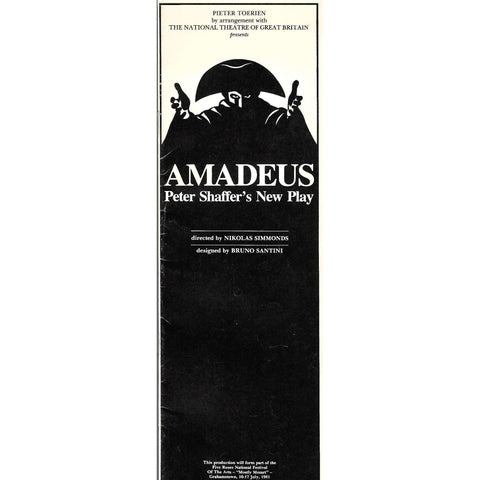 Amadeus: Peter Schaffer's New Play (Promotional Booklet)