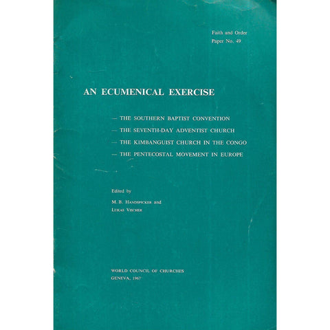 An Ecumenical Exercise | M. B. Handspicker & Lukas Vischer (Eds.)