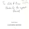 Bookdealers:Catching Motso (Inscribed by Author) | David J. Beaton