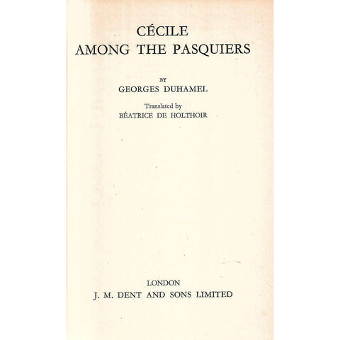 Cecile Among the Pasquiers | Georges Duhamel
