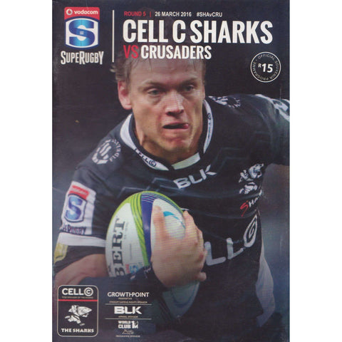 Cell C Sharks vs Crusaders (Official Souvenir Programme, 26 March 2016)