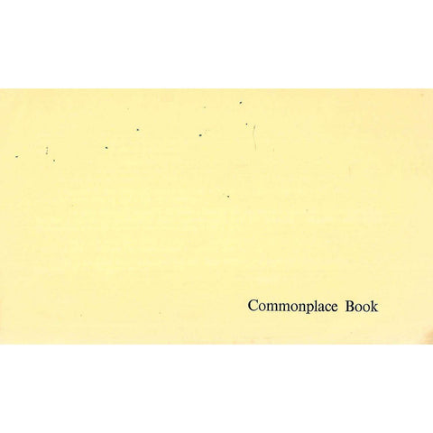 Commonplace Book | Phyllis S. Lean (Compiler)