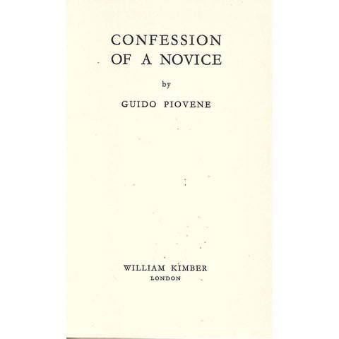Confessions of a Novice (Copy of Ina Oppenheimer) | Guido Piovene