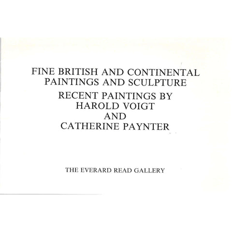 Fine British and Continental Paintings and Sculpture, Recent Paintings by Harold Voigt and Catherine Paynter (Invitation Booklet)