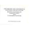 Bookdealers:Fine British and Continental Paintings and Sculpture, Recent Paintings by Harold Voigt and Catherine Paynter (Invitation Booklet)