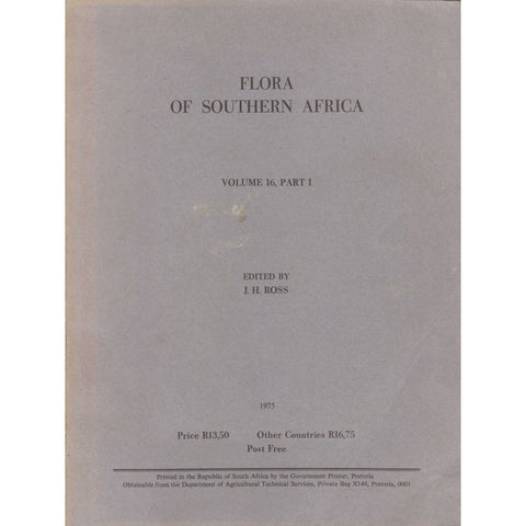 Flora of Southern Africa (Vol. 16, Part 1) | J. H. Ross (Ed.)