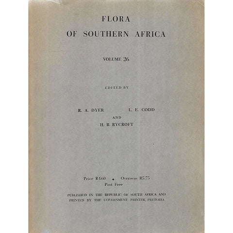 Flora of Southern Africa (Vol. 26) | R. A. Dyer, et al. (Ed.)