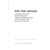 Bookdealers:For The Record (Limited Edition) | Hugh McClean Husted (Ed.)
